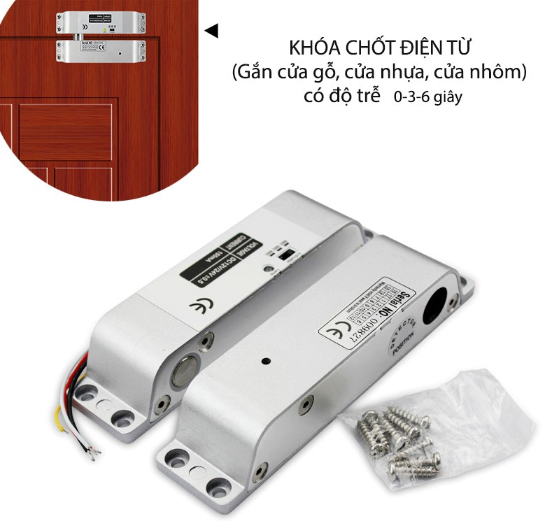 Khóa điện 12v, khóa chốt 2 thanh dùng cửa nhôm, cửa gỗ, cửa sắt....vv-khóa chốt rơi ,chốt khóa cửa điện từ gắn cửa gỗ, nhôm, nhựa