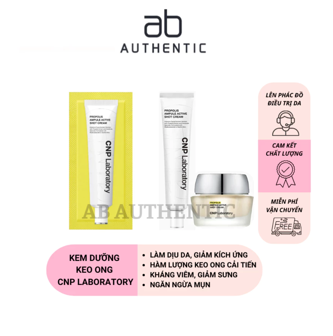 Gói sample Kem dưỡng keo ong CNP LABORATORY ampule active shot cream - AB AUTHENTIC