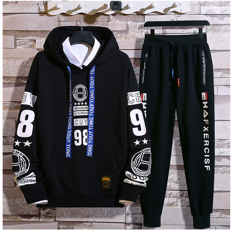 Bộ Đồ Nỉ Nam Áo Hoodies 98 Dài Tay Kết Hợp Quần Jogger Bo Gấu Trẻ Trung Thời Trang Thu Đông 4HER SET NAM 9000076