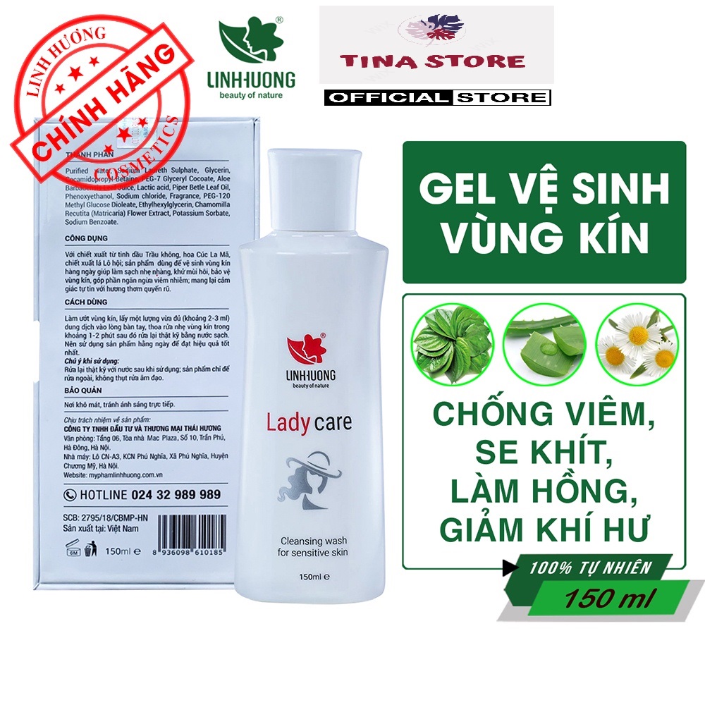 Dung dịch vệ sinh linh hương lady care 150ml- mẫu mới