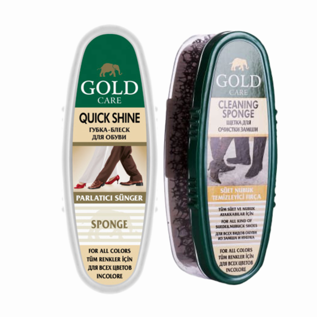 Combo Chăm Sóc Giày Da Thuộc GoldCare Gồm Xi Mút Đánh Bóng GC4005 & Bàn