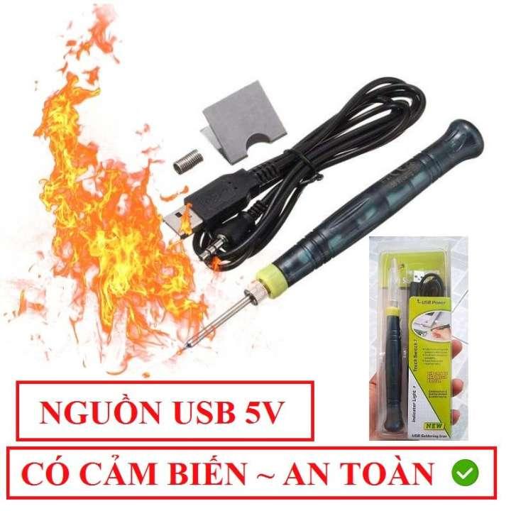 Mỏ hàn nhiệt Mini 400 độ dùng nguồn USB 5V-8W siêu tiện dụng + Tặng cuộn thiếc nhỏ
