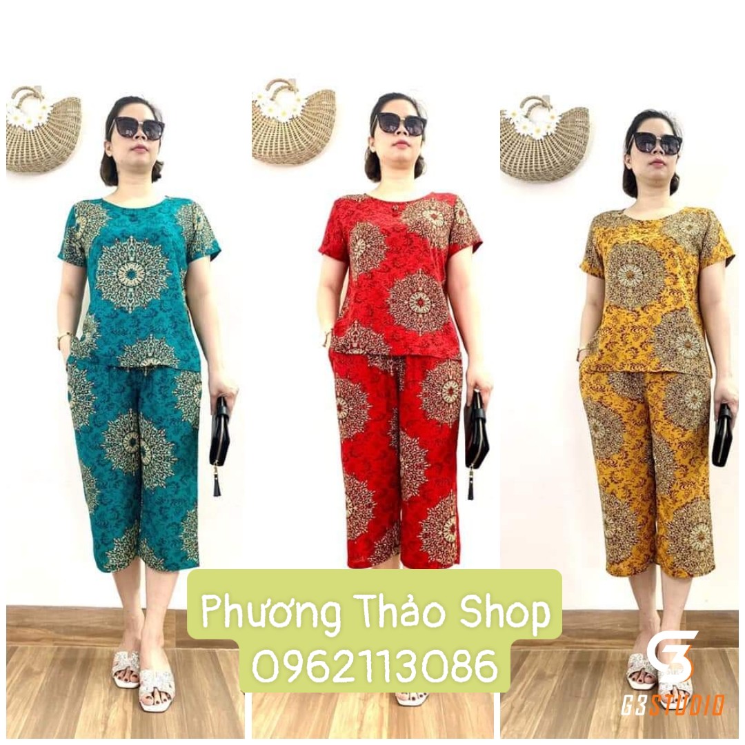 Bộ lanh lụa cho bà cho mẹ_đồ bộ trung niên cho bà cho mẹ vải lanh ống lửng