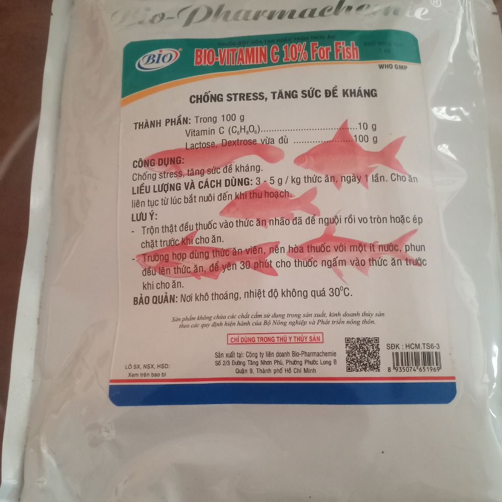 Vitamin C chống sốc cho ốc,cá
