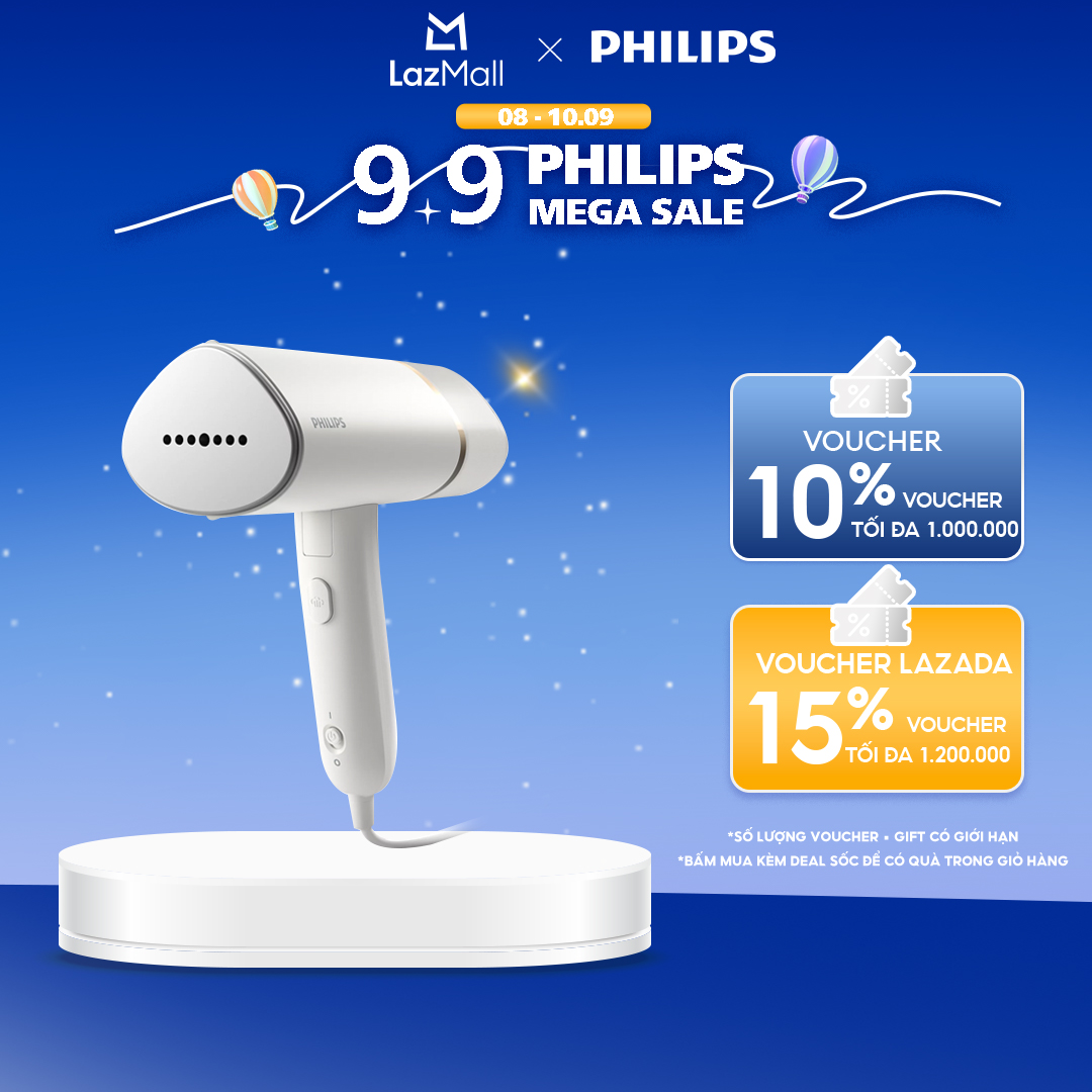 Bàn Ủi Hơi Nước Cầm Tay Philips 3000 Series STH3020/10 - Hàng Phân Phối Chính Hãng