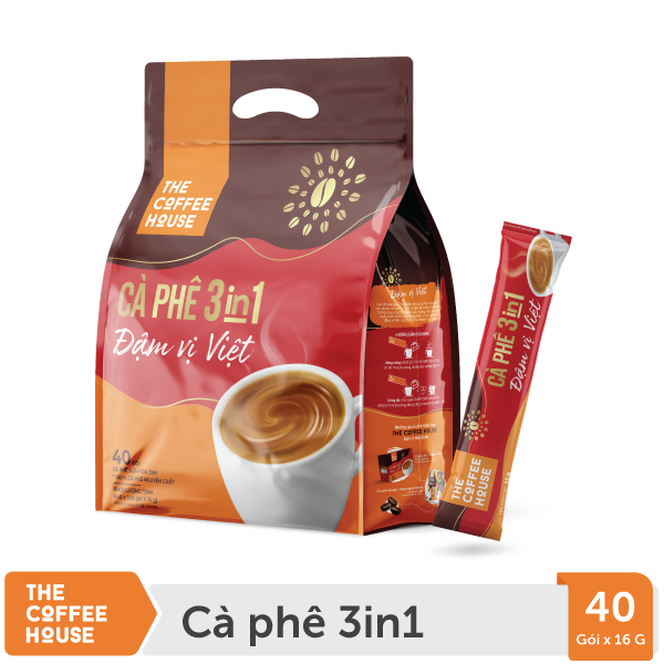 The Coffee House cà phê sữa hoà tan 3IN1 đậm vị Việt HTúi 40 gói x 16g
