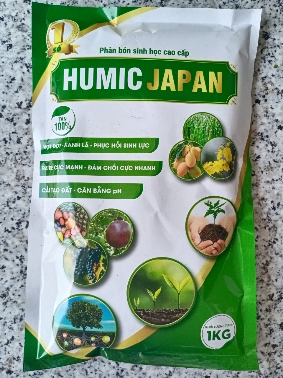 Humic japan - kích rễ mạnh , giải độc, hạ phèn ... gói 1kg