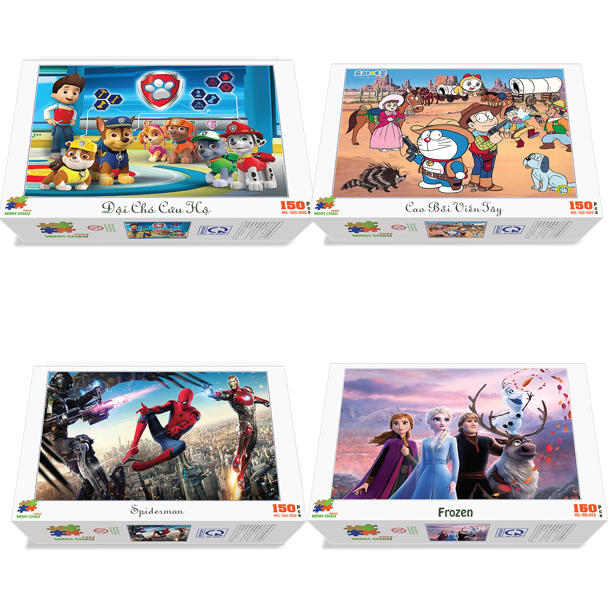 Bộ sưu tập tranh ghép hình Minh Châu 150 mảnh - Chủ đề Hoạt hình hot