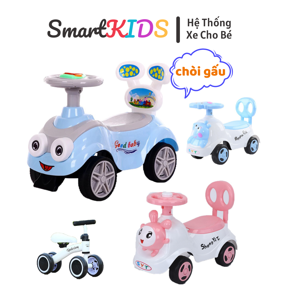 Xe chòi chân cho bé mẫu mặt thỏ - heo - Xe chòi cho bé từ 1-3 tuổi