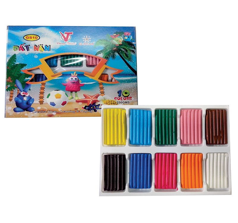 Đất nặn Gstar GS 10 màu an toàn cho sức khỏe của bé
