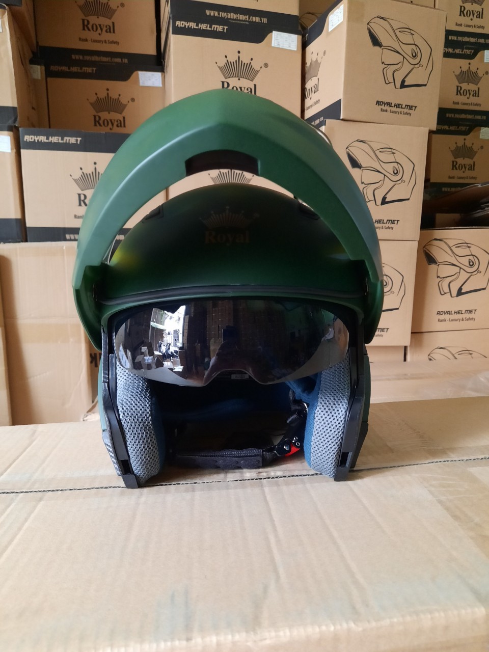 [HCM]Nón bảo hiểm Fullface Lật hàm 2 kính Royal M179 XANH RÊUSản Phẩm Chất Lượng Gian Hàng Uy Tín Giá Cả Cực Tốt Mua Ngay.