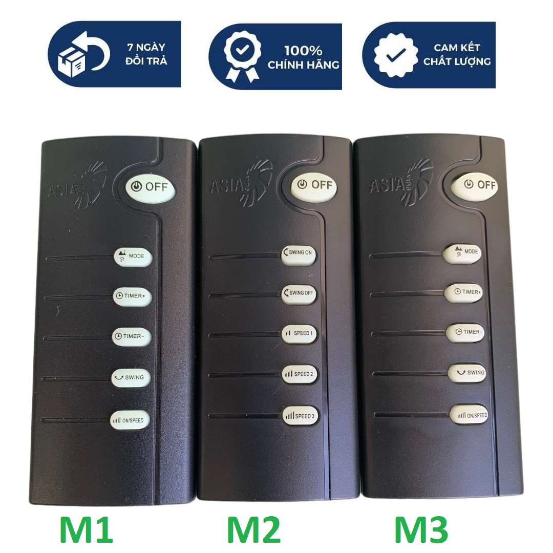 Điều khiển quạt Asia chính hãng cty, remote quạt cây, quạt treo tường asia - Hàng mới, Tặng kèm pin