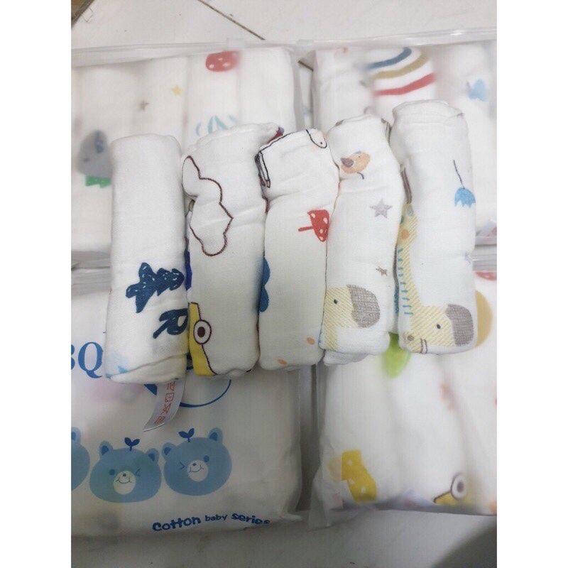 Set 5 khăn sữa , khăn xô rửa mặt 6 lớp dày mịn mềm đẹp Hàng cao cấp kids siêu thấm hút