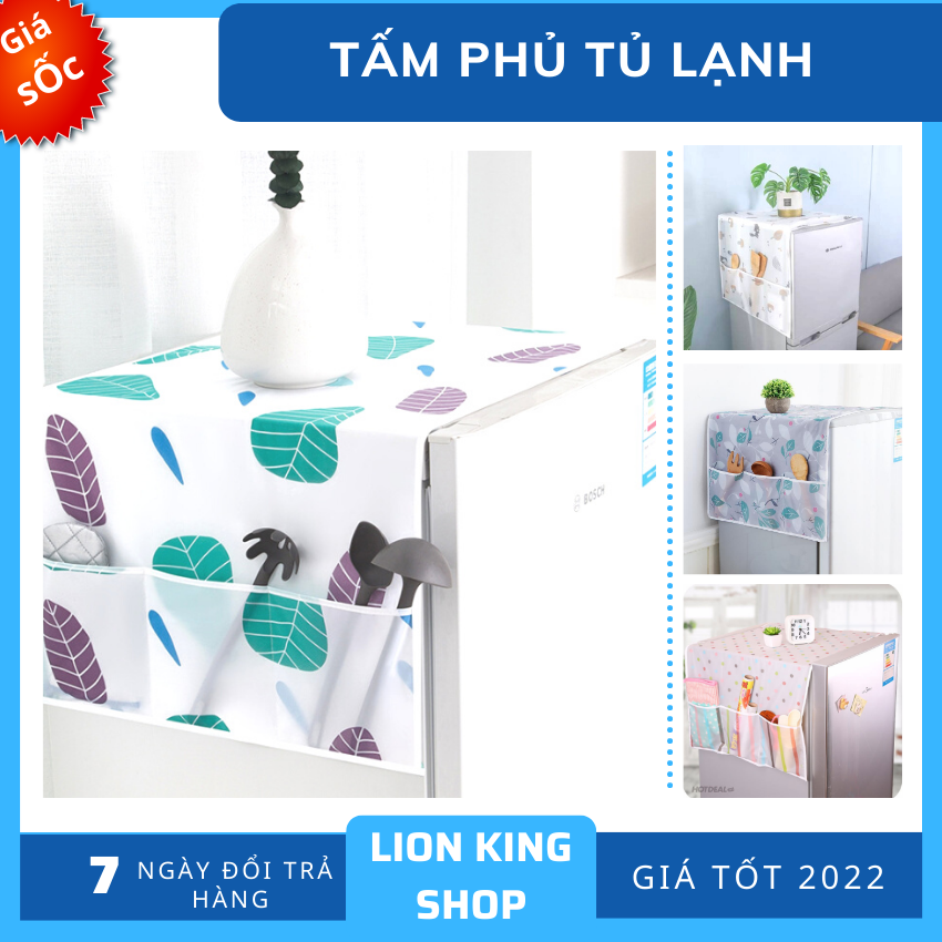 ]Tấm phủ tủ lạnh chống thấm, phủ tủ lạnh chống bụi, Tấm phủ tủ lạnh, Tấm phủ chống bụi, Tấm phủ tủ lạnh đa năng.Lion King.