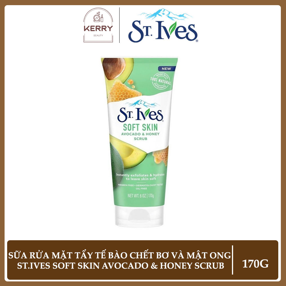 Sữa rửa mặt tẩy tế bào chết st.ives bơ và mật ong 170g