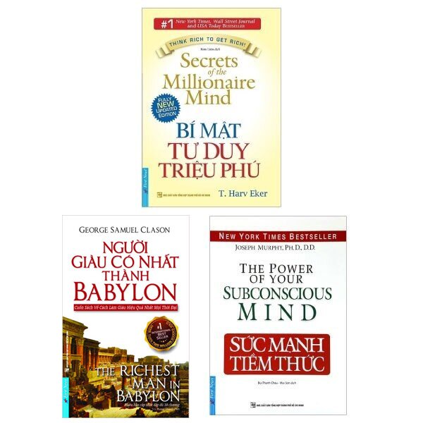 Combo sách hay sáchsức mạnh tiềm thức + bí mật tư duy triệu phú + người giàu có nhất thành babylon