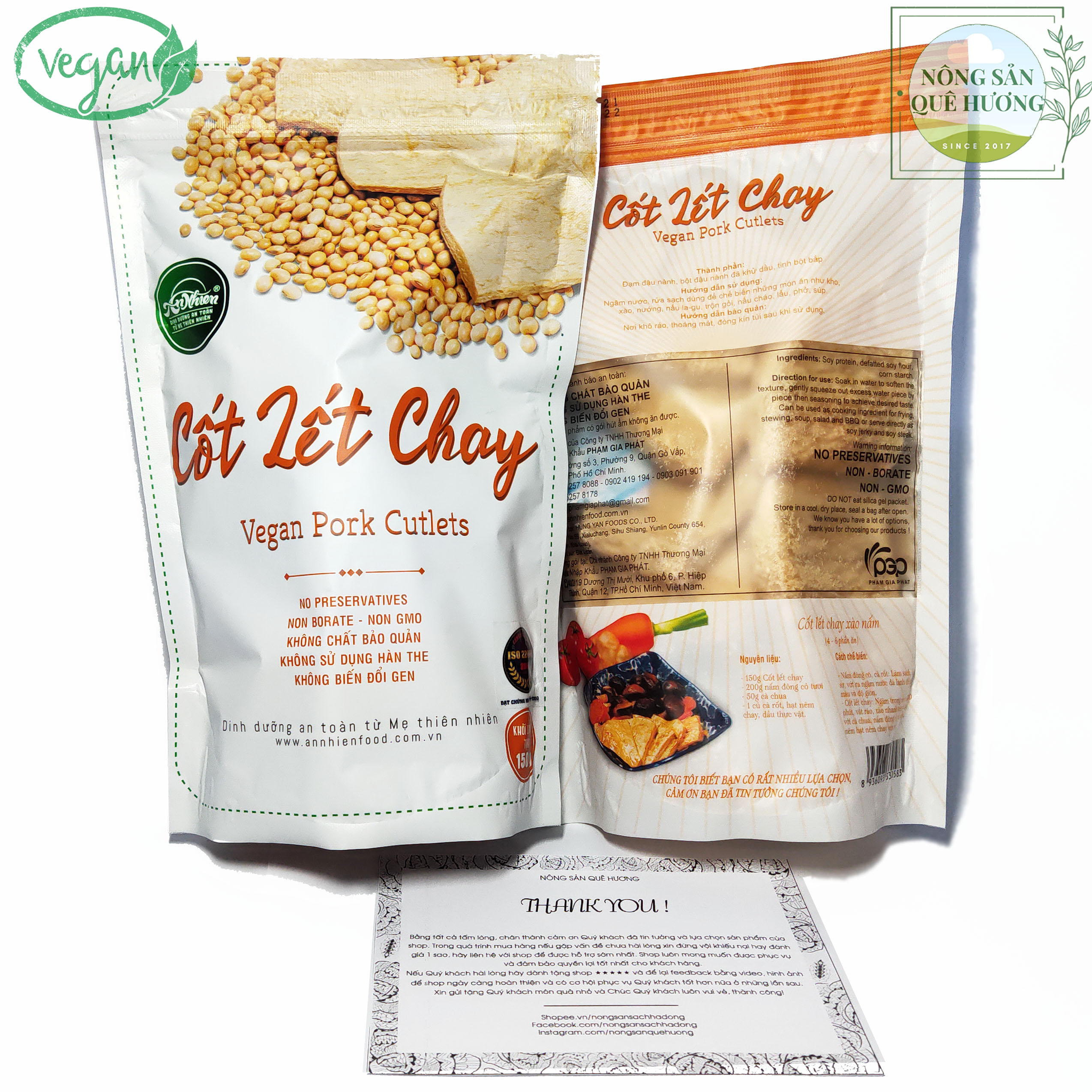 Cốt lết chay An Nhiên - Siêu dinh dưỡng cho chế độ ăn chay giảm cân, lành mạnh với sức khỏe , túi 150g