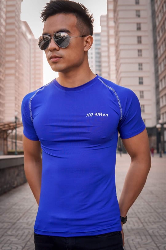 Áo thể thao nam, áo thun thể thao nam body , hq4men sử dụng mẫu vải thun trơn