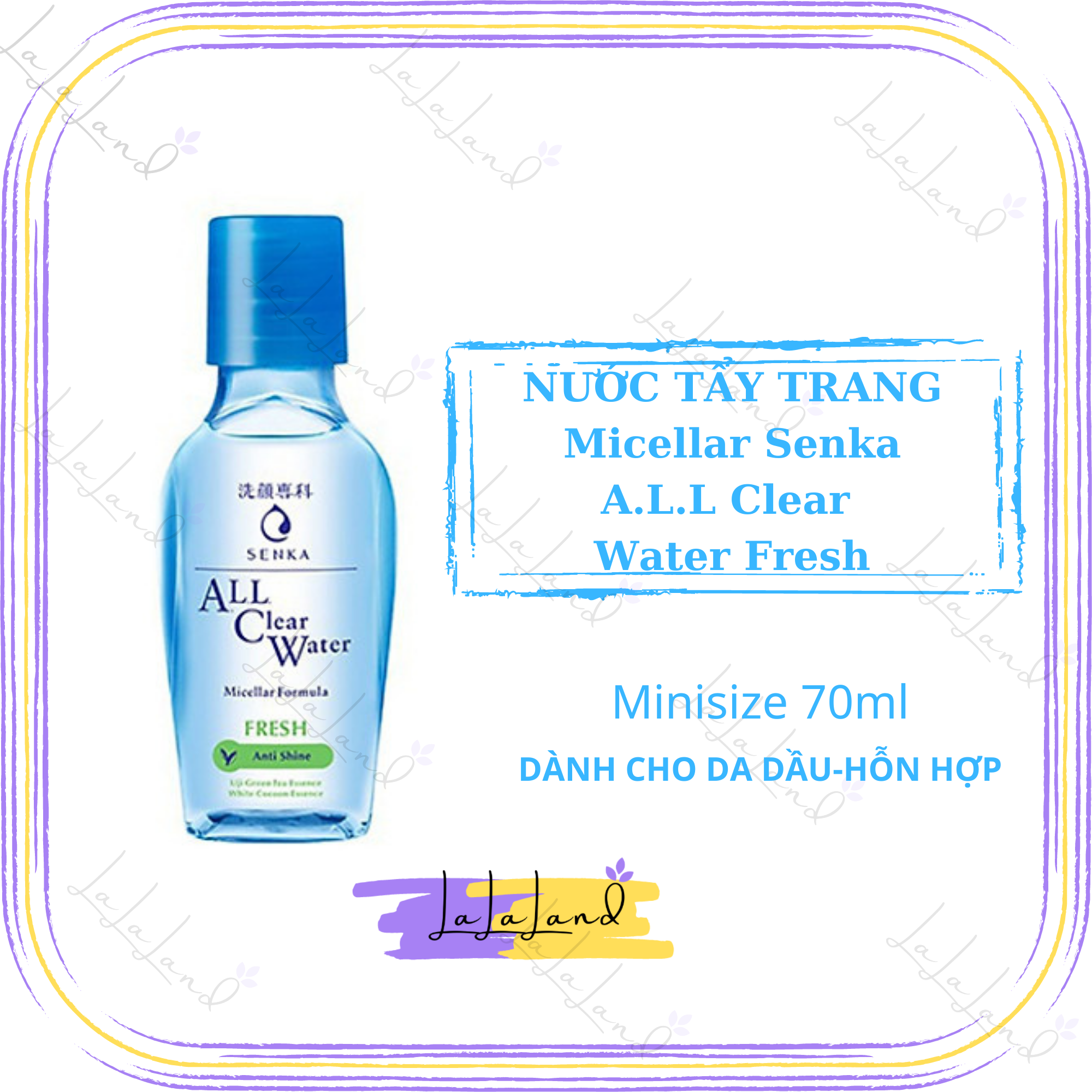 NƯỚC TẨY TRANG SENKA ALL CLEAR WATER FRESH MICELLAR CHAI MINI 70ML