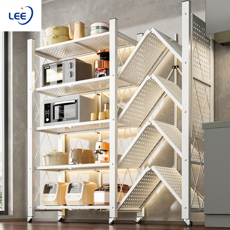 【Nâng cấp độ dày Kệ Inox Nhà Bếp Đa Năng2,3,4,5tầng Có Bánh Xe, tủ để đồ nhà bếp sơn tĩnh điện cao cấp Tiện Ích Cho Nhà Bếp Kệ để lò vi sóng Phòng Ngủ,Phòng Khách