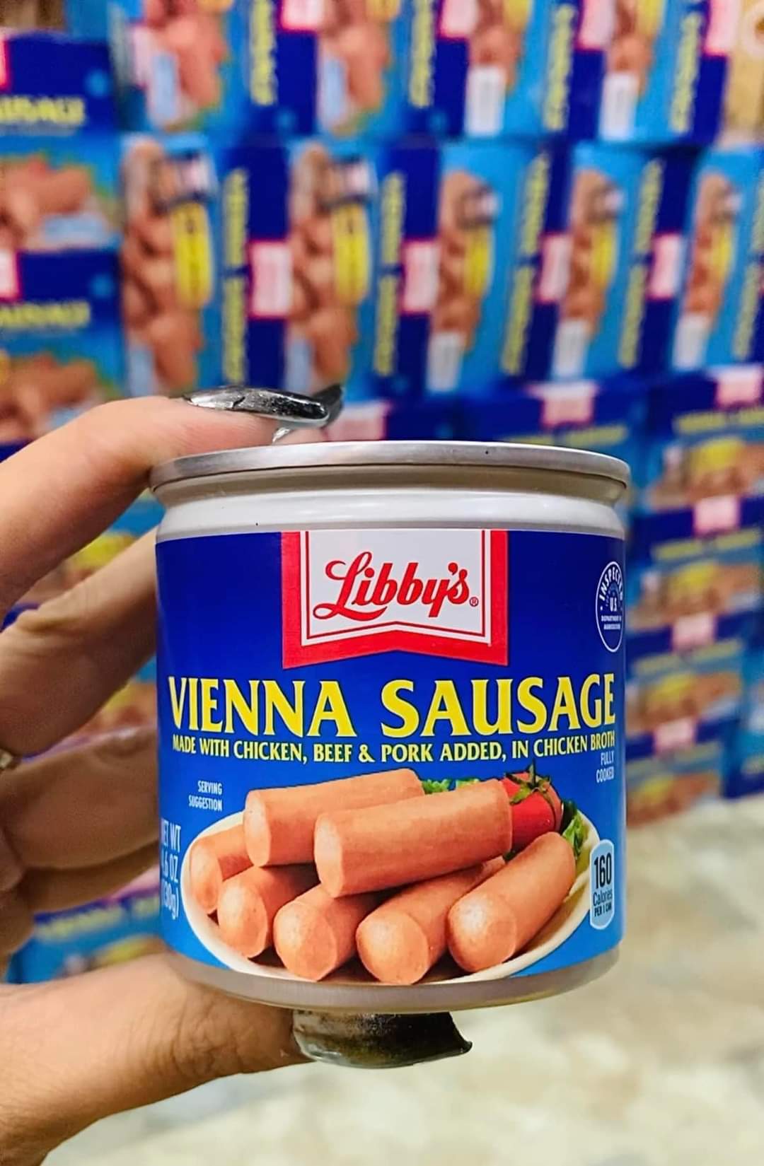 Thùng 18 lon xúc xích libby vienna sausage của mỹ 130g/lon