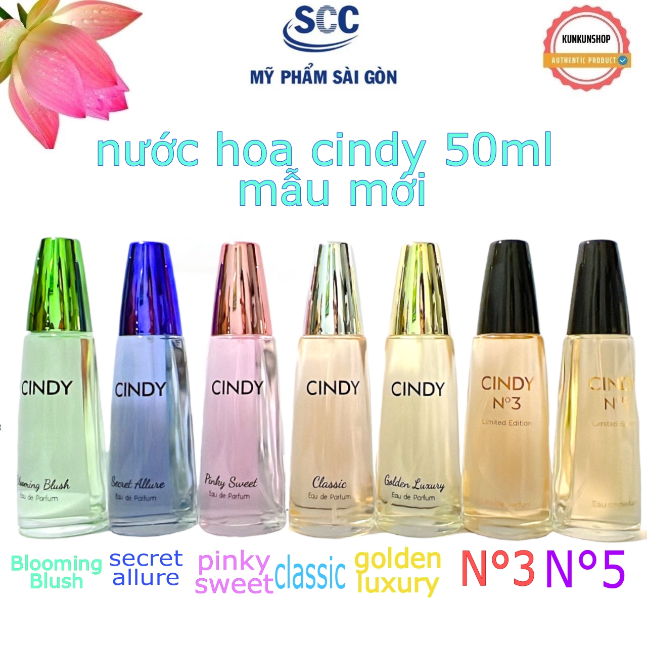 HOÀN TIỀN 15% - Nước Hoa Cindy cam kết chính hãng chai 50ml đã có mẫu mới lưu hương lâu hương đa dạng hơn