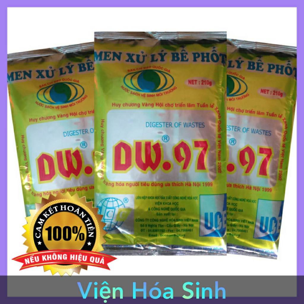 [Hoàn Tiền 10%] Men vi sinh xử lý bể phốt Dw 97 - 200g xử lý bể phốt hết mùi, hết tắc thông tắc bể phốt khử mùi toilet men vi sinh xử lý hầm cầu cực mạnh