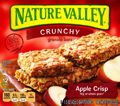 Bánh Granola Nature Valley -Apple crisp 253gr- 6 gói-12 thanh-Nhập khẩu Mỹ