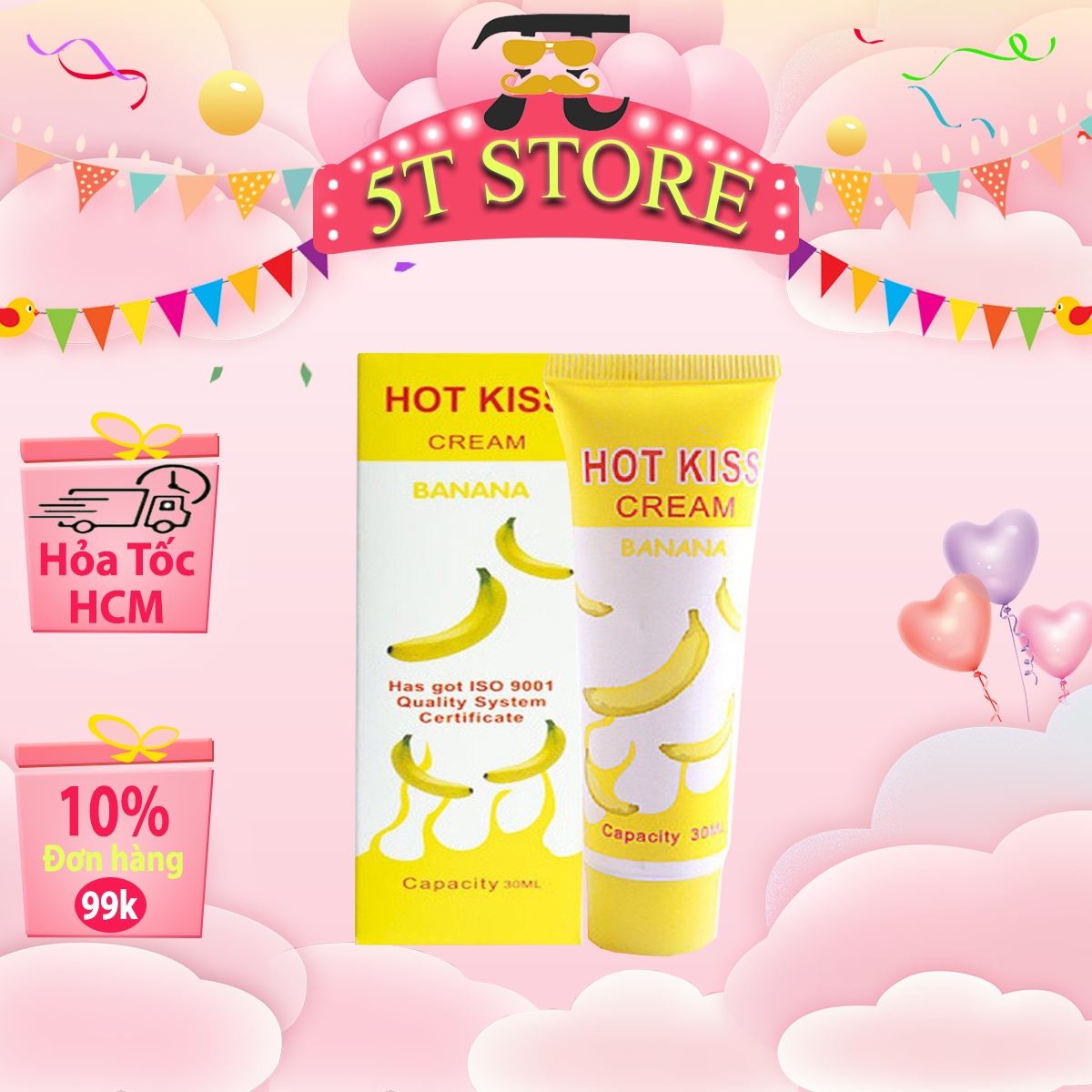 [Giao Nhanh 2h] Gel Bôi Trơn Hương Chuối Cream - Tăng Khoái Cảm - Mùi Hương Chuối Nhẹ Dịu - Thể Tích 30ml - 5T STORE
