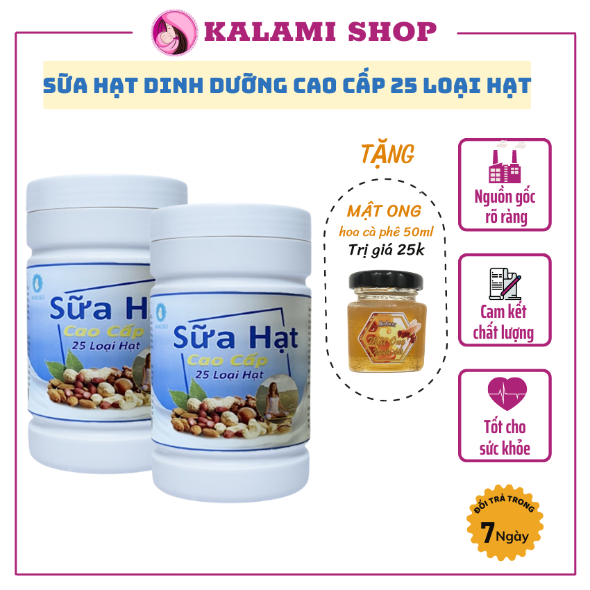 [1kg] Sữa hạt dinh dưỡng  - ngũ cốc dinh dưỡng cao cấp từ 25 loại hạt cho bà bầu, trẻ em, người cao tuổi - KaLaMi