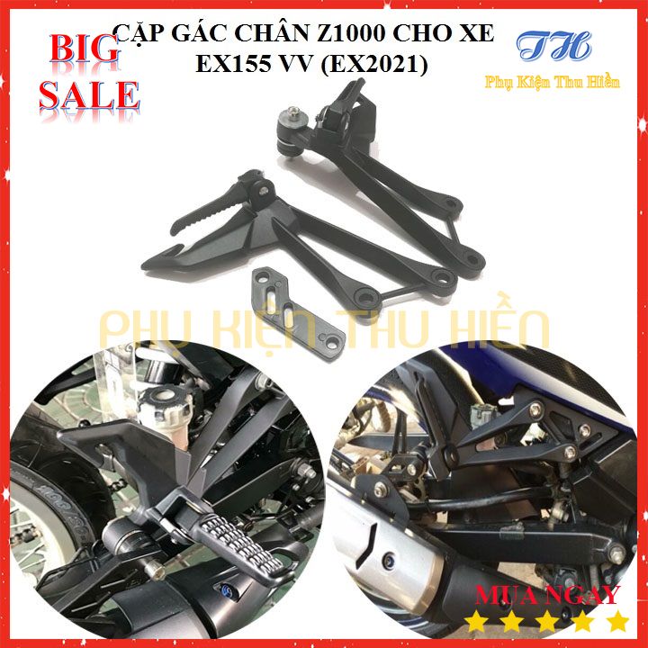Cặp Gác Chân Z1000 Cho Xe Exciter 155 VV ( Exciter 2021) Cực Chất