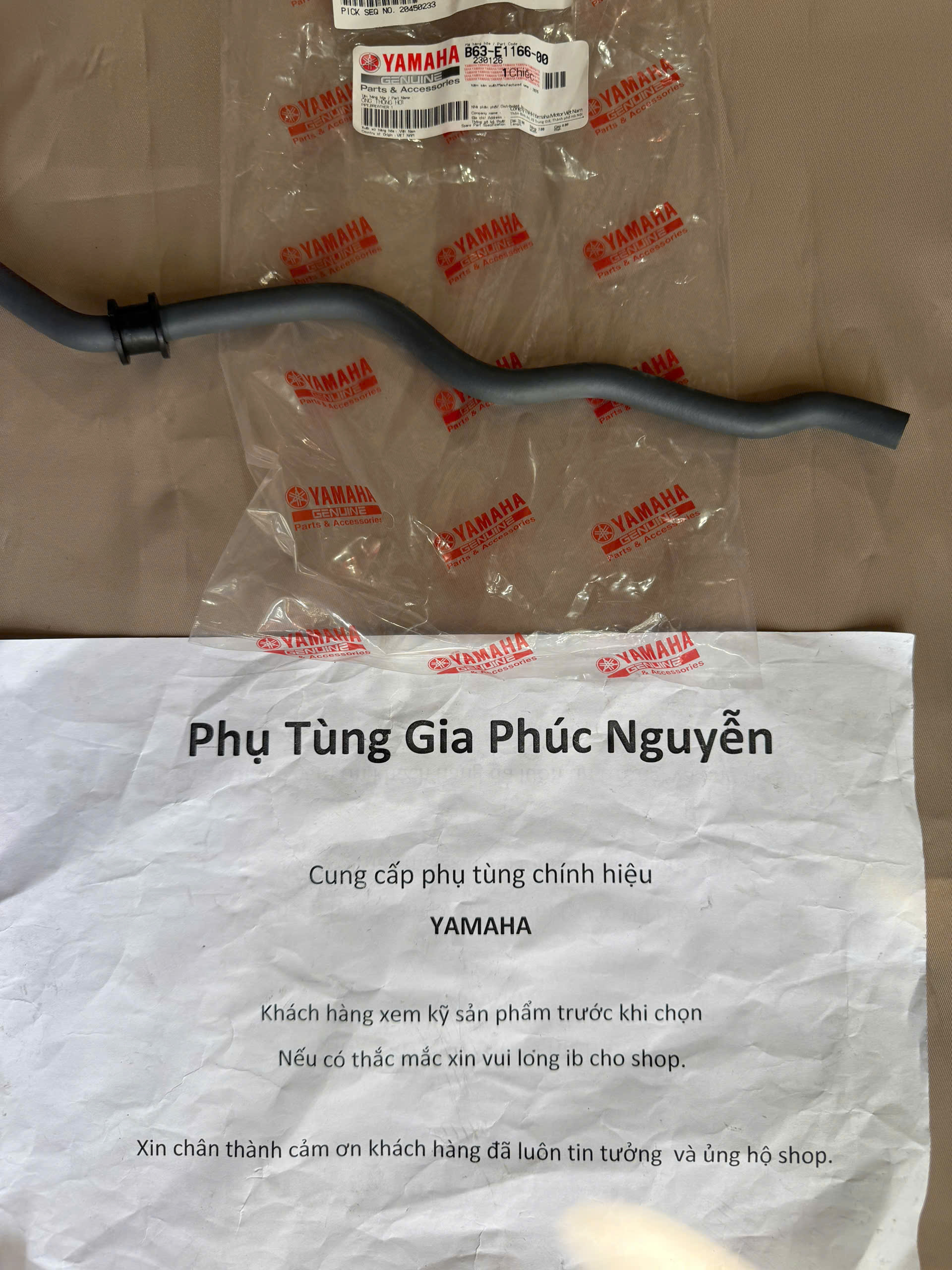 Ống hơi NVX V1 125-155, Chính hãng yamaha