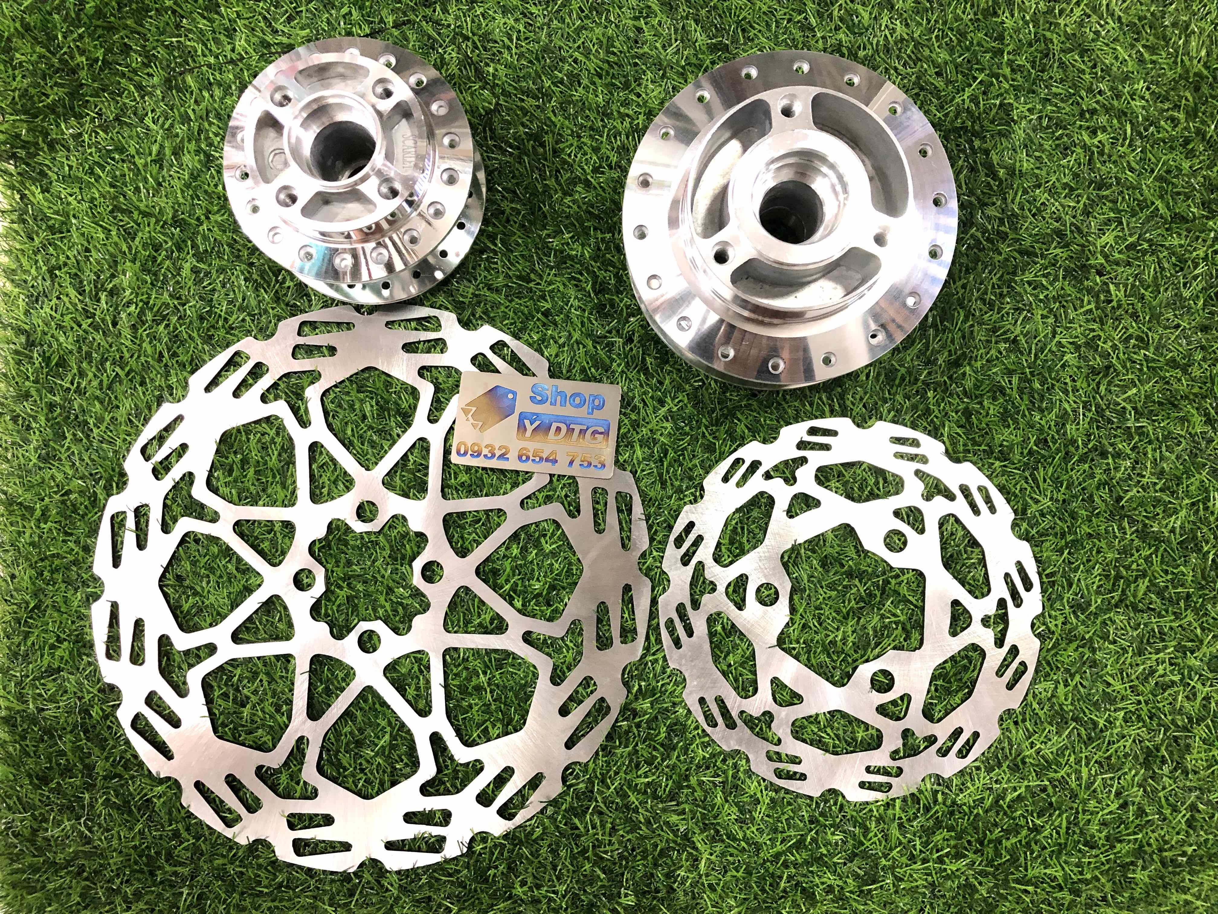 Cặp đùm raider fi mạ crom có đĩa zox