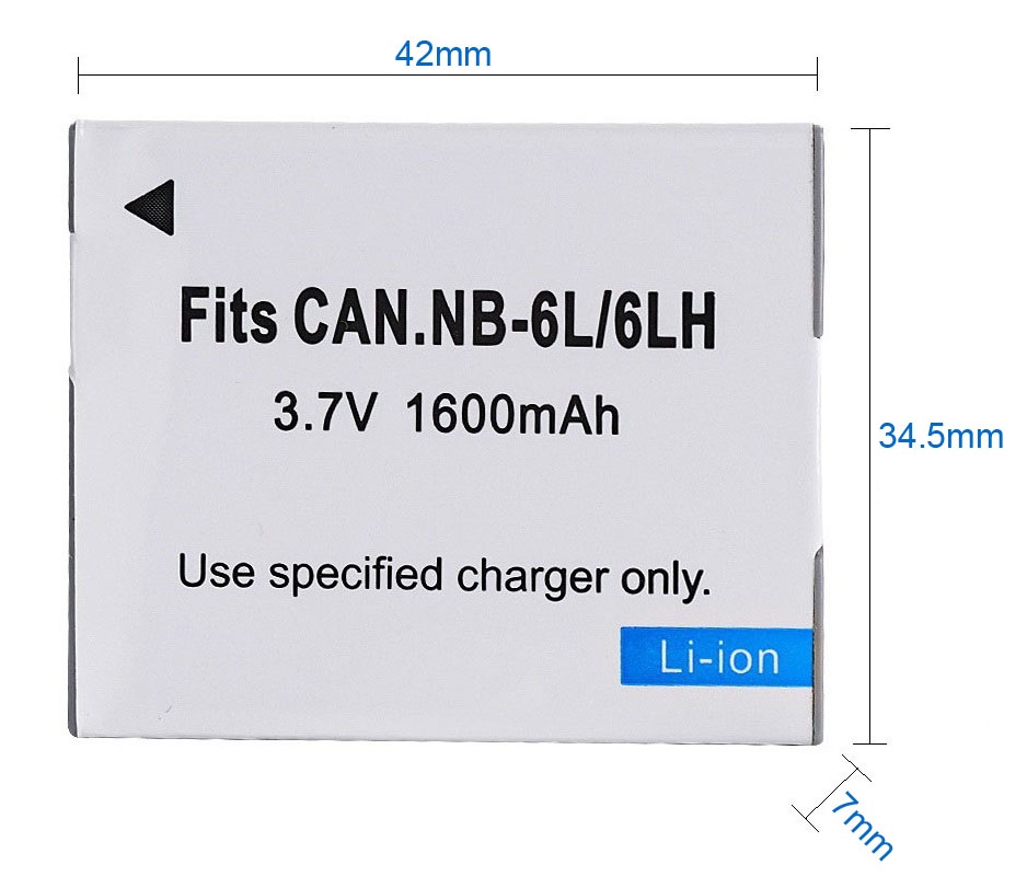 Pin máy ảnh canon nb-6l cho canon powershot d10, d20, elph 500, s90, s95, sd1200 is, sd1300 is, sd3500 is, sd4000 is, sd770 is, sd980 is, sx260 hs