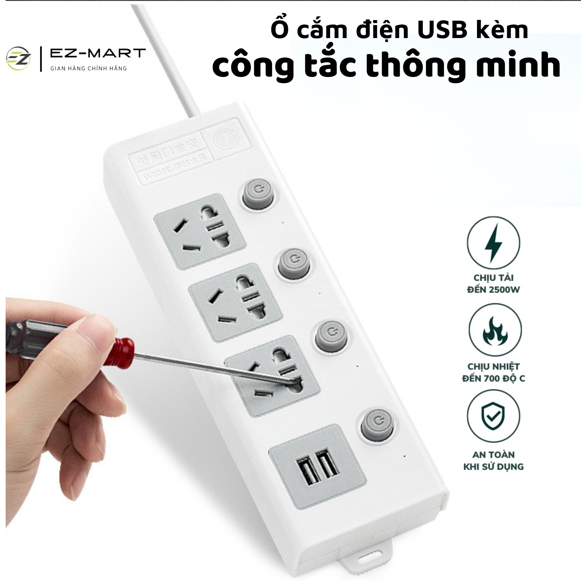 Ổ cắm điện USB kèm công tắc thông minh sạc nhanh, chịu tải 2500W, tiết kiệm 30 kilowatt ổ cắm điện ổ cắm điện đa năng thông minh ổ điện ổ cắm điện thông minh ổ cắm ổ cắm điện đa năng ổ cắm điện chịu tải