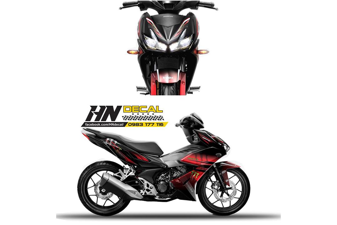 Tem Trùm Winner X Đỏ Đen Monster Brembo