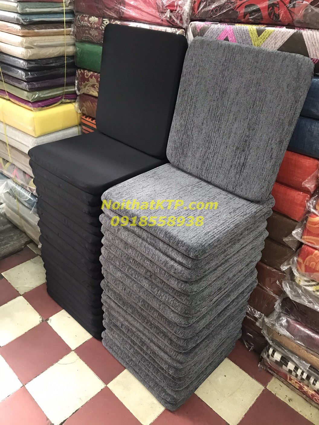 Nệm ngồi KTP vải bố đẹp quy cách 39x39x3,5