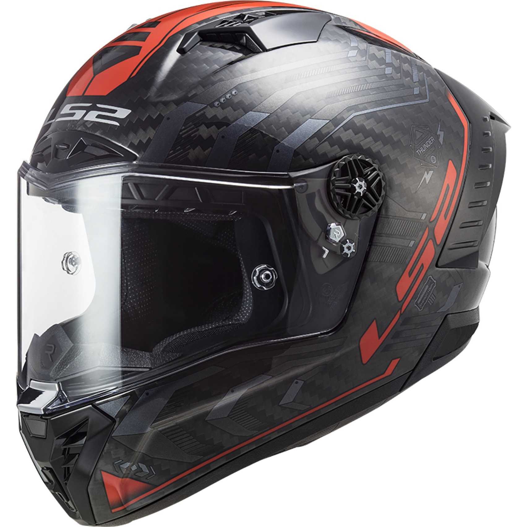 Helmet carbon LS2 Thunder FF805 racing GP - Sputnik black red Giá 13,880,000 Đồng*Miễn phí vận chuyển