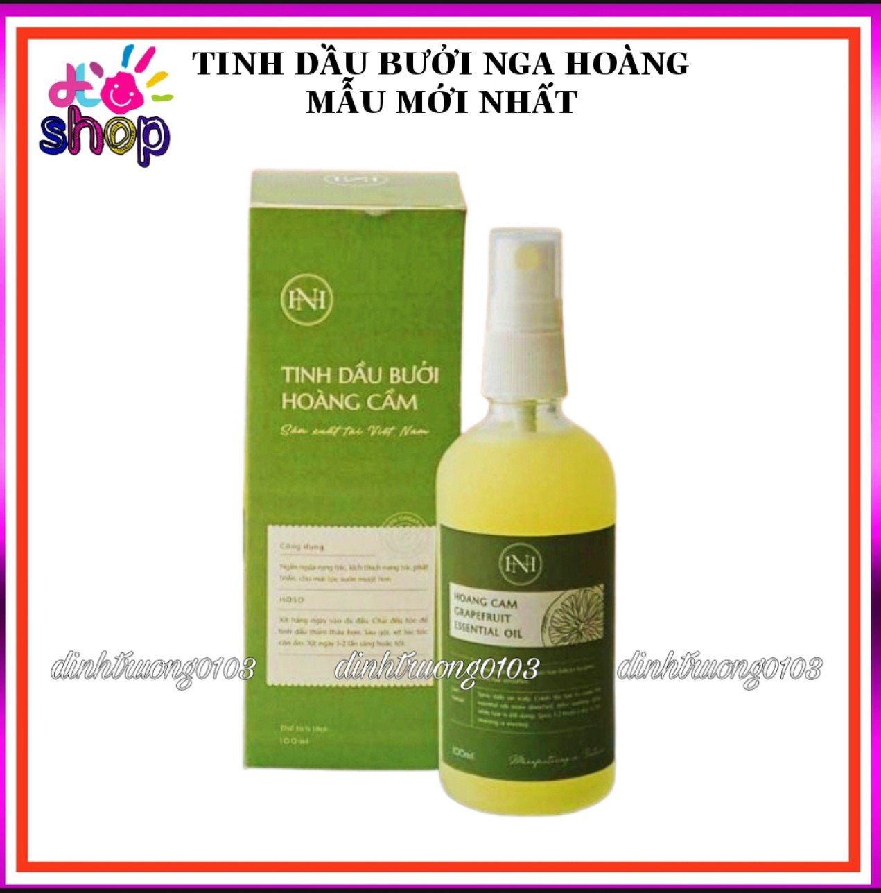 ( combo 2 ) Chai Xịt dưỡng tóc Nga Hoàng- Tinh dầu bưởi Hoàng Cầm 100ml-Xịt tóc tinh dầu bưởi Nga Hoàng mẫu mới nhất 2021