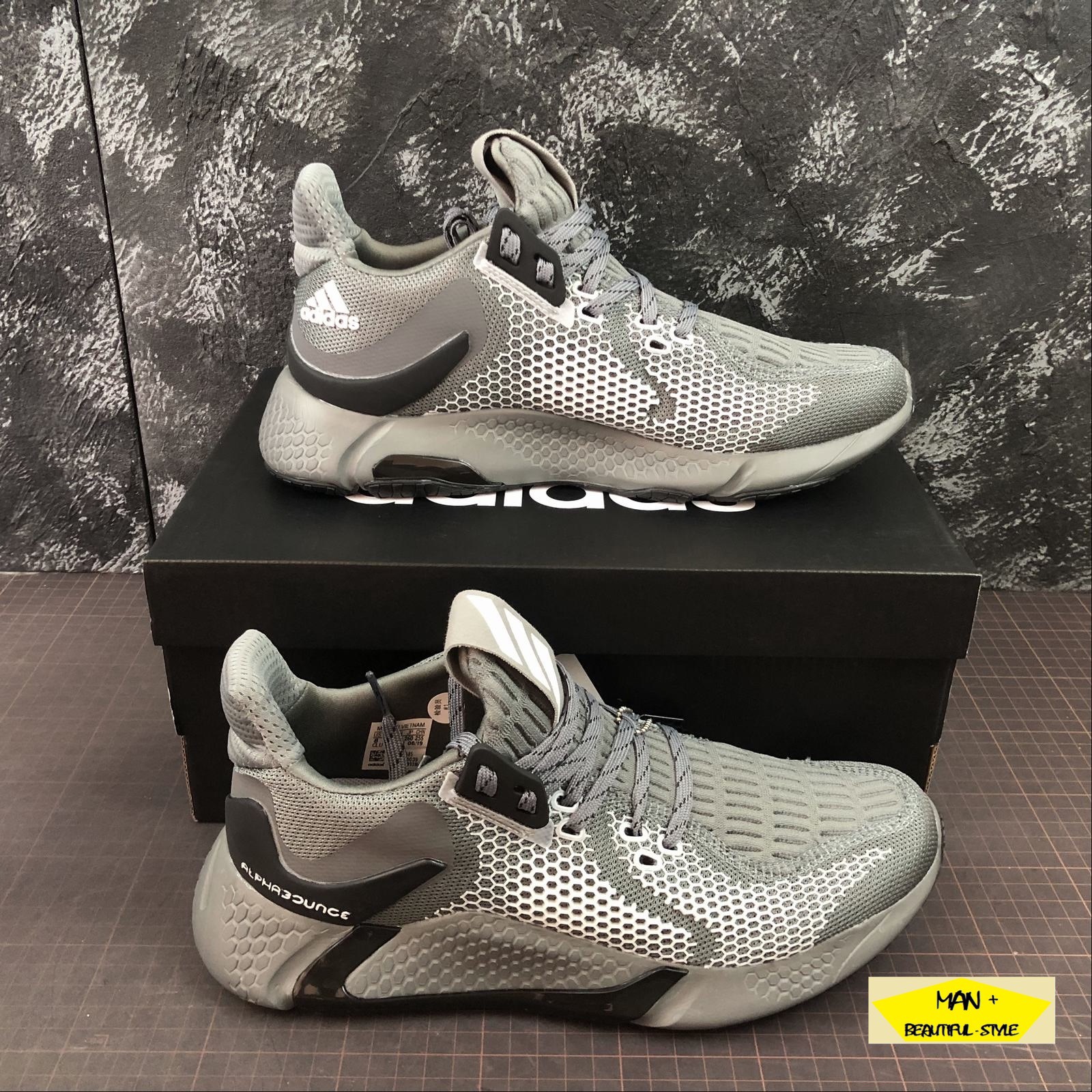 (SALE ĐẬM NHẤT NĂM) Giày thể thao ALPHABOUNCE Instinct M 2020 xám xanh dành cho nam nữ năng động dạo phố