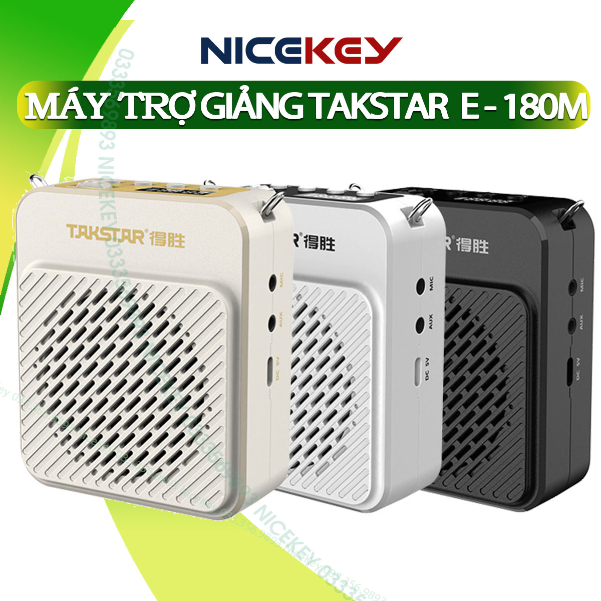 Máy trợ giảng takstar e180m, bluetooth 5.0, công suất 10w, thời gian sử dụng 30 giờ, giành cho giáo viên, hướng dẫn viên
