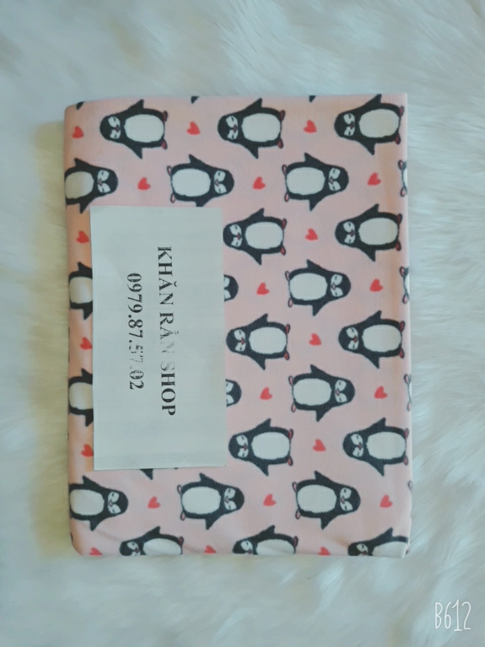 Mền nỉ thái lan 1m2x1m6 hình cánh cụt cho bé đi học, văn phòng, du lịch