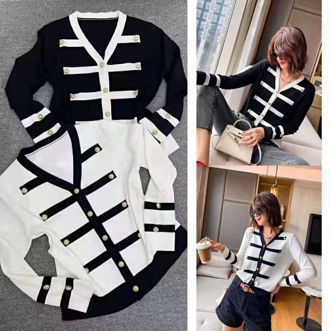 Áo Khoác Len Cardigan Phối Nút Hàng Nhập Quảng Châu Cao Cấp