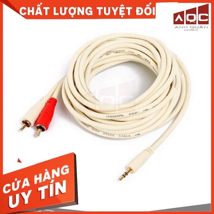 Dây av cáp av 3.5 ra 2 hoa sen 1.8m
