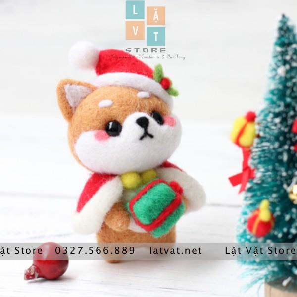 Bộ len chọc làm quà Giáng Sinh đơn giản - Có hướng dẫn và video - Needle felting Christmas Gift