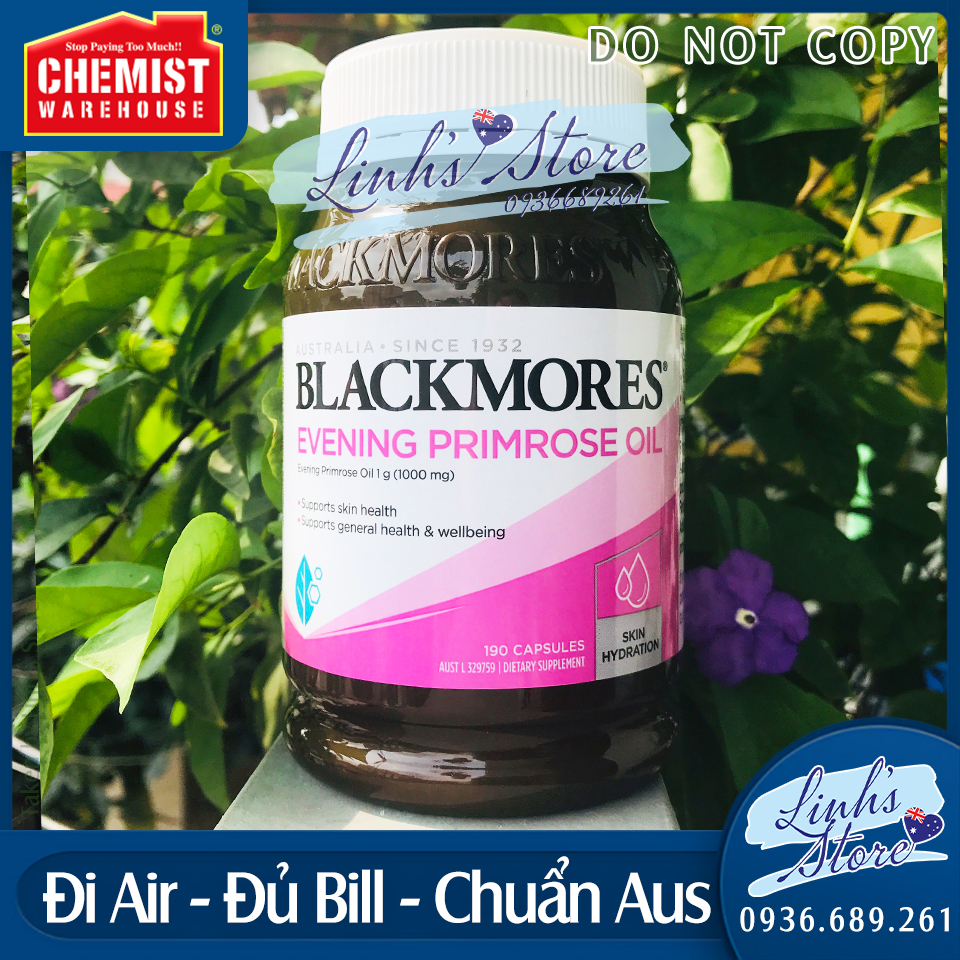 Tinh dầu hoa anh thảo Blackmores Evening Primrose Oil - 190 viên 💙 Chemist Warehouse - Úc | linhsstore