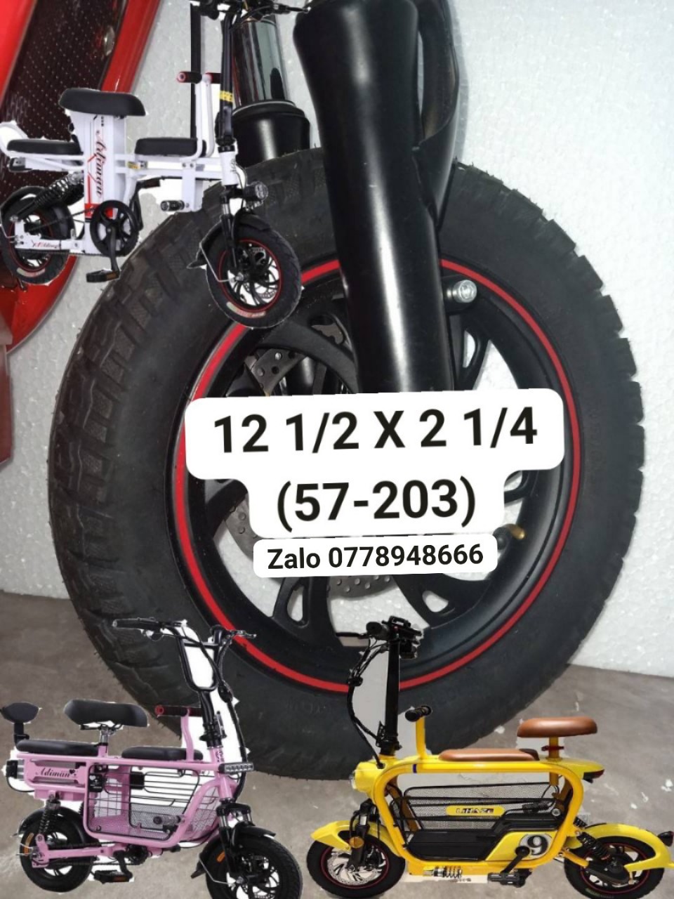 Vỏ Ruột Xe đạp điện lihaze 12/ - Vỏ Ruột Xe đạp điện adiman - Vỏ Ruột Xe đạp điện theli - Vỏ Ruột Xe đạp điện burke