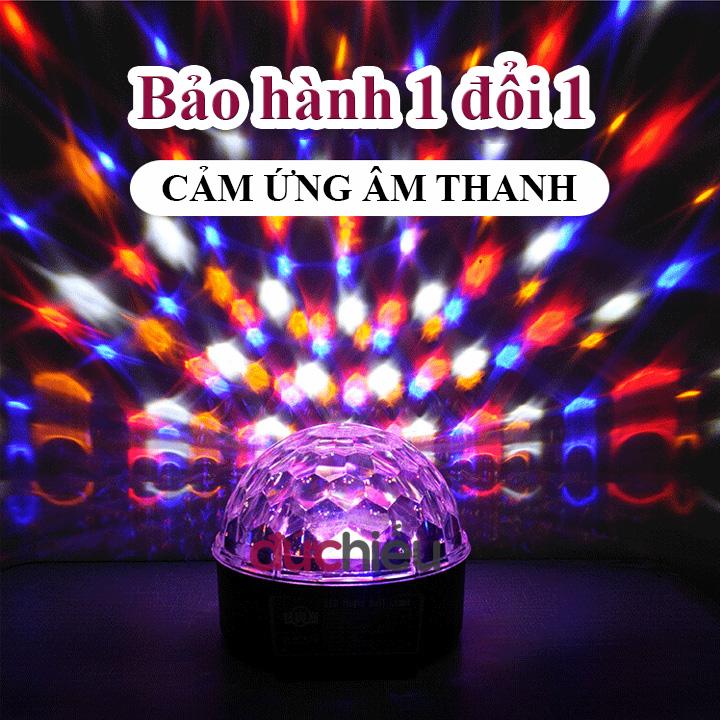 [ Hàng đẹp ] Đèn LED vũ trường cảm ứng âm thanh xoay 7 màu 040, đèn chớp theo nhạc, đèn sân khấu, đèn bay  Đức Hiếu Shop