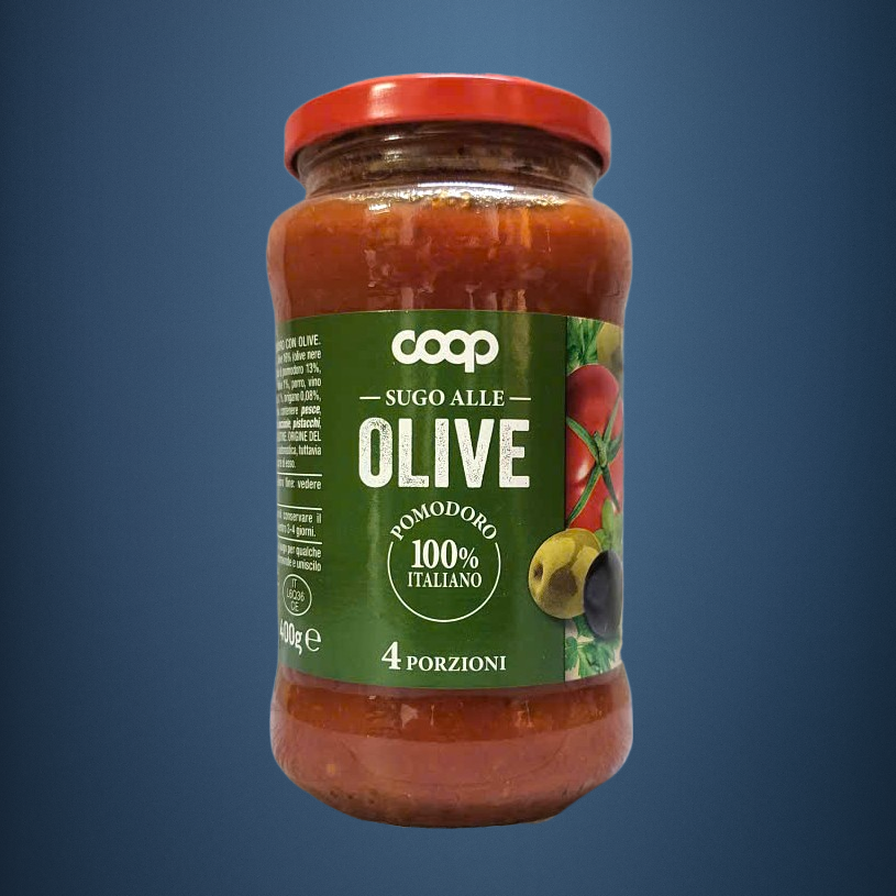 COOP - Lọ TT OLIVE 400g - SỐT CÀ CHUA VÀ Ô LIU Ý Podomoro Olive Sauce
