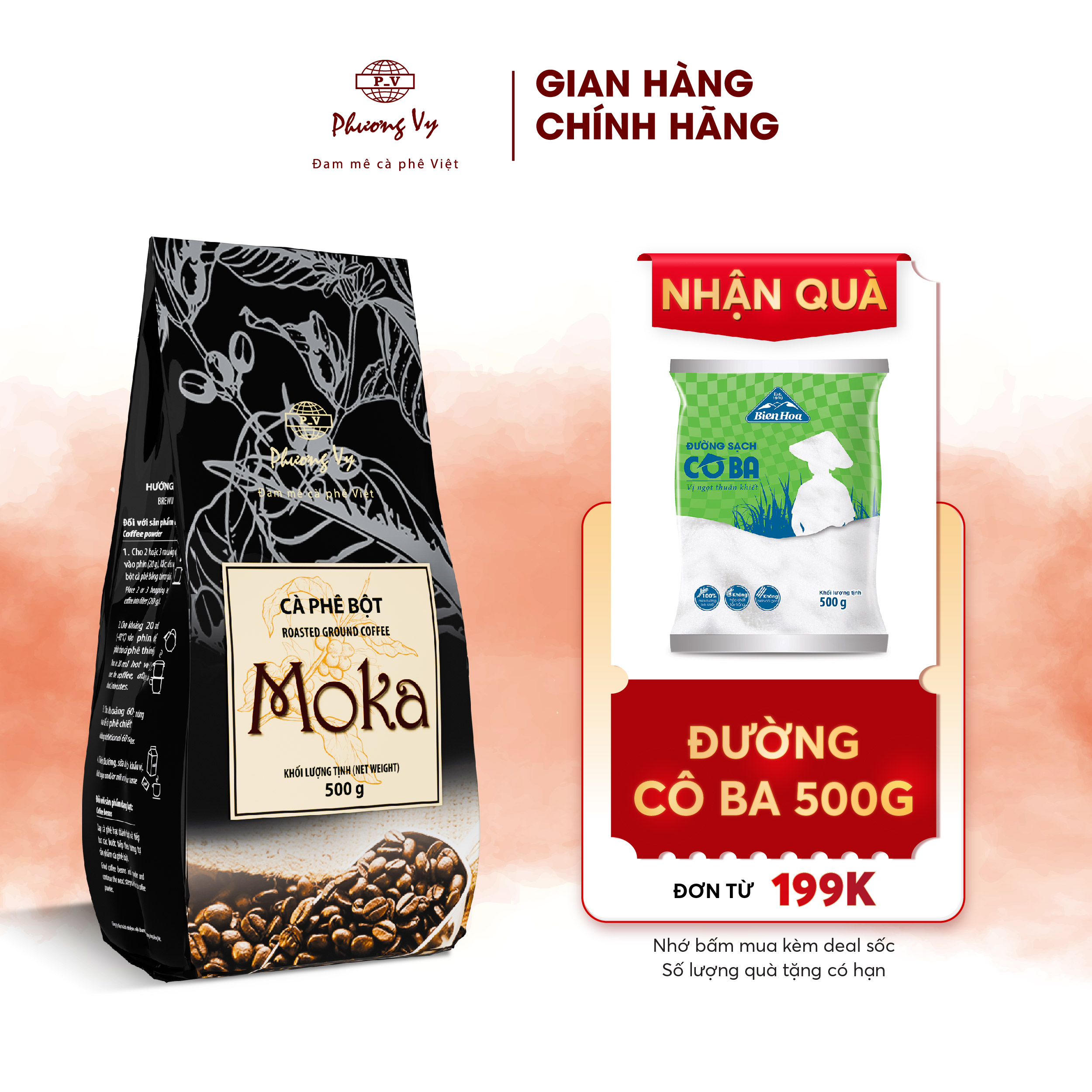 Cà Phê Truyền Thống MoKa 500g vị đậm vừa, hương thơm nồng nàn, dành cho pha phin, Phương Vy Coffee